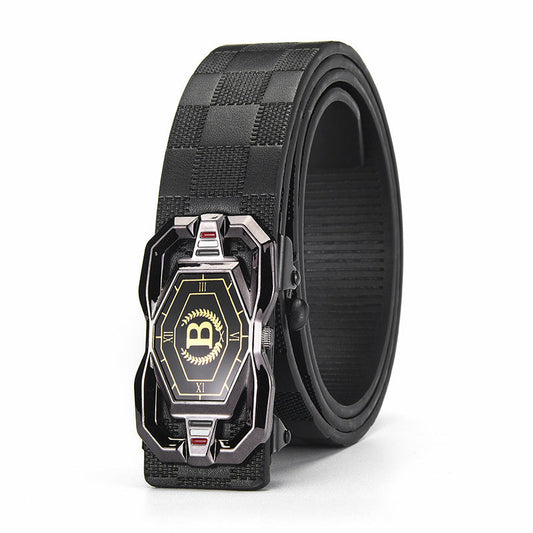 📢📢50 % DE RÉDUCTION !! ⏰🐊Ceinture en cuir pour homme avec motif crocodile raffiné, boucle automatique et fabriquée en cuir de vachette.