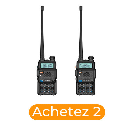 Radio amateur UV-5R longue portée – Walkie-Talkie double bande bidirectionnel