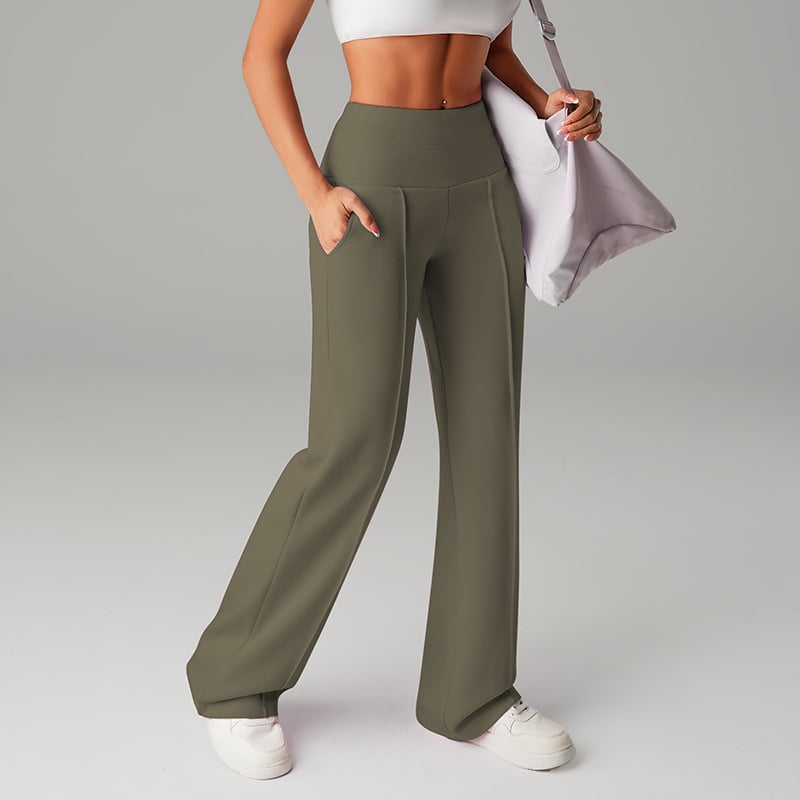 đ ĂlĂ©gance Quotidienne - Pantalon Droit Femme Tissu Souple - Coupe Ample & Confort ParfaităOffre SpĂ©cialeă