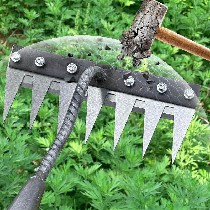 💎 Économisez 50% sur le Râteau de Désherbage en Acier au Carbone — 5/6/7/8 Dents, Anti-Rouille et Polyvalent pour le Jardin 🌿🪛