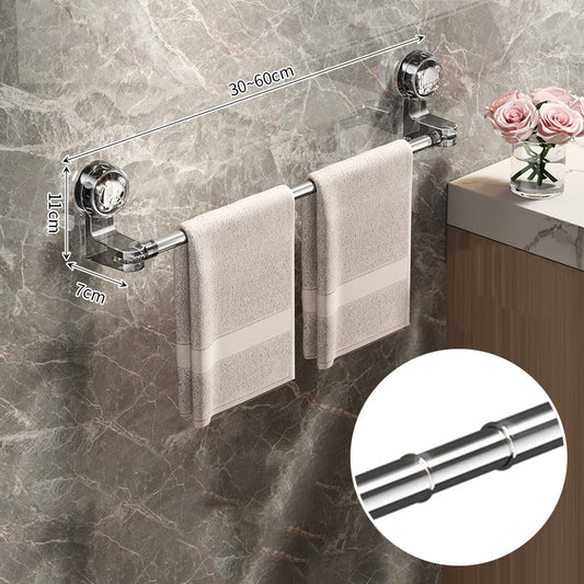 🛁✨ Light Luxury No-Punch — Barre porte-serviettes rétractable à ventouse, design léger et sans perçage