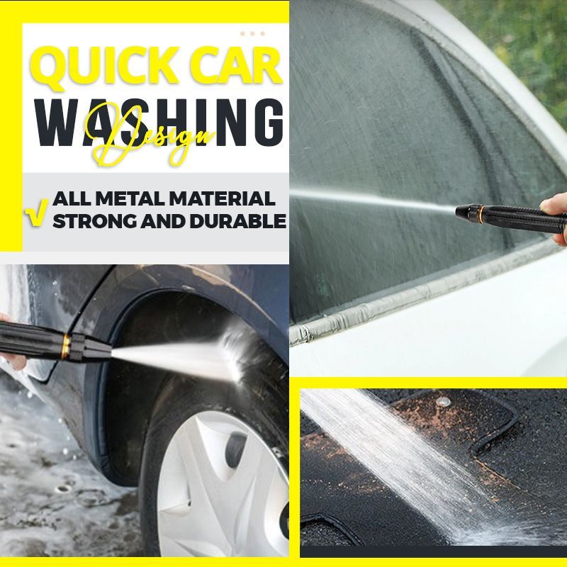 VENTE CHAUDE -50 % Nettoyeur Haute Pression 10x, 8 Modes, Boîtier Métal Robuste – Idéal Voiture & Jardin 🏡🚗
