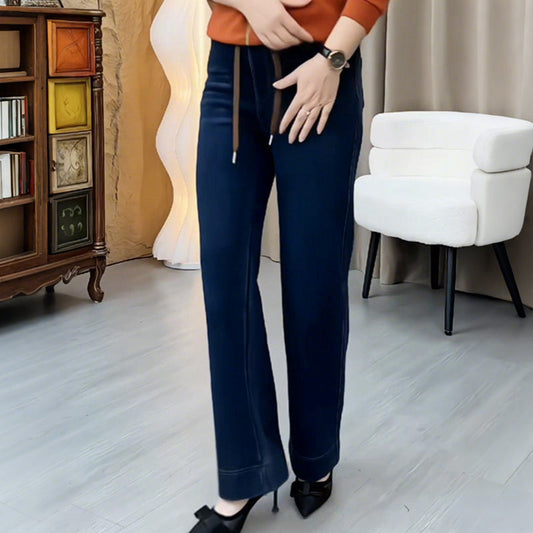 👖 60% OFF LIMITÉ! ✨ Jean Droit Femme à Ceinture Élastique - Coupe Adjustable pour un Confort Parfait et Style Moderne 🌟🛍️