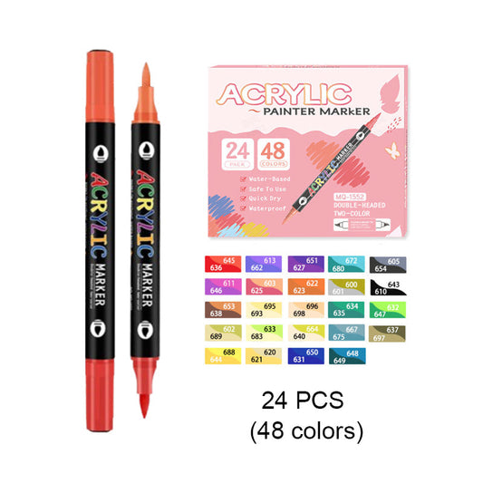 Kit de marqueurs aquarelle bicolores à double pointe – créativité sans limites