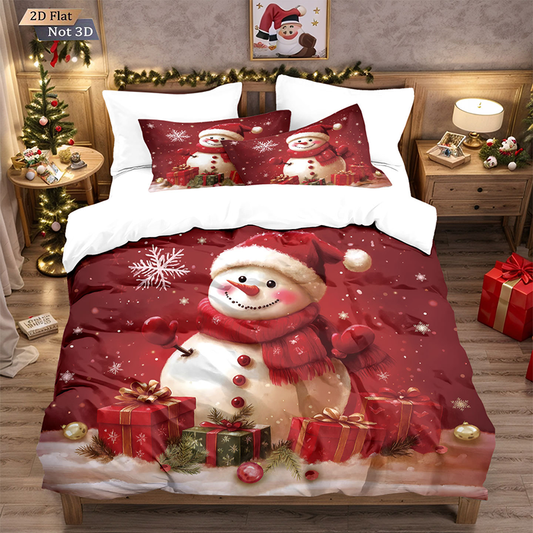 ⏳Offre spéciale à durée limitée – Ensemble festif de housse de couette 3 pièces pour Noël, confort et style 🛏️🎄❤️