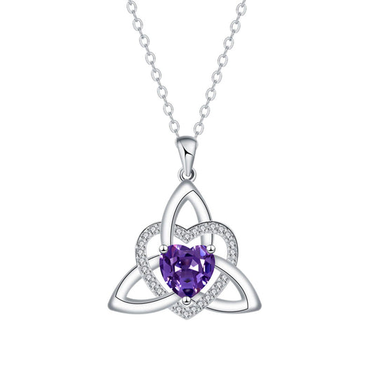 ⏳Spécial à durée limitée⏰Collier avec pendentif en forme de cœur et nœud celtique💎📿