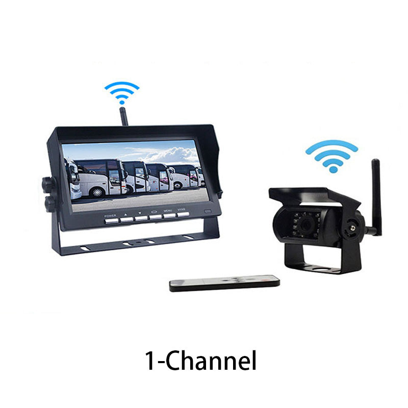 Kit caméra de recul sans fil avec écran 7 pouces — Vue arrière nette pour camion, bus et tracteur