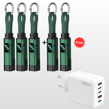 💐50% DE RÉDUCTION ! 🔌 Câble de charge 4 en 1 avec affichage numérique et anneau porte-clés – charge rapide, résistant aux nœuds et compact ⚡🔑【Offre Limitée】