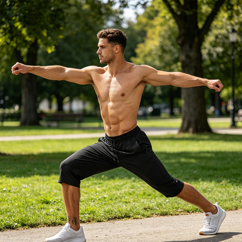 🩳 -50 % pour une durée limitée ! 💨 Pantalon capri de sport à séchage rapide pour homme – extensible, poches avec fermeture éclair, polyvalent 🏃‍♂️