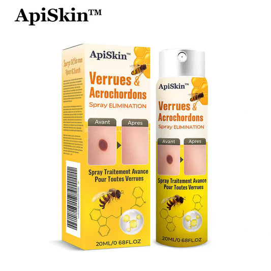 ApiSkin™ Spray Élimination Verrues & Acrochordons | Fait Disparaître les Imperfections en 3 Jours!
