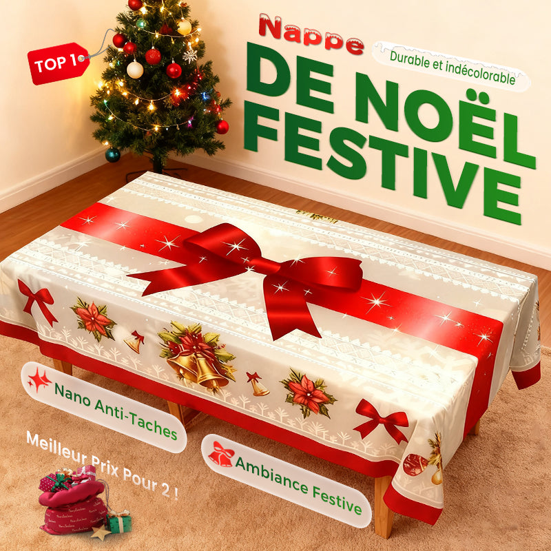 Nappe élégante à motif de Noël – 46% de réduction, stock limité