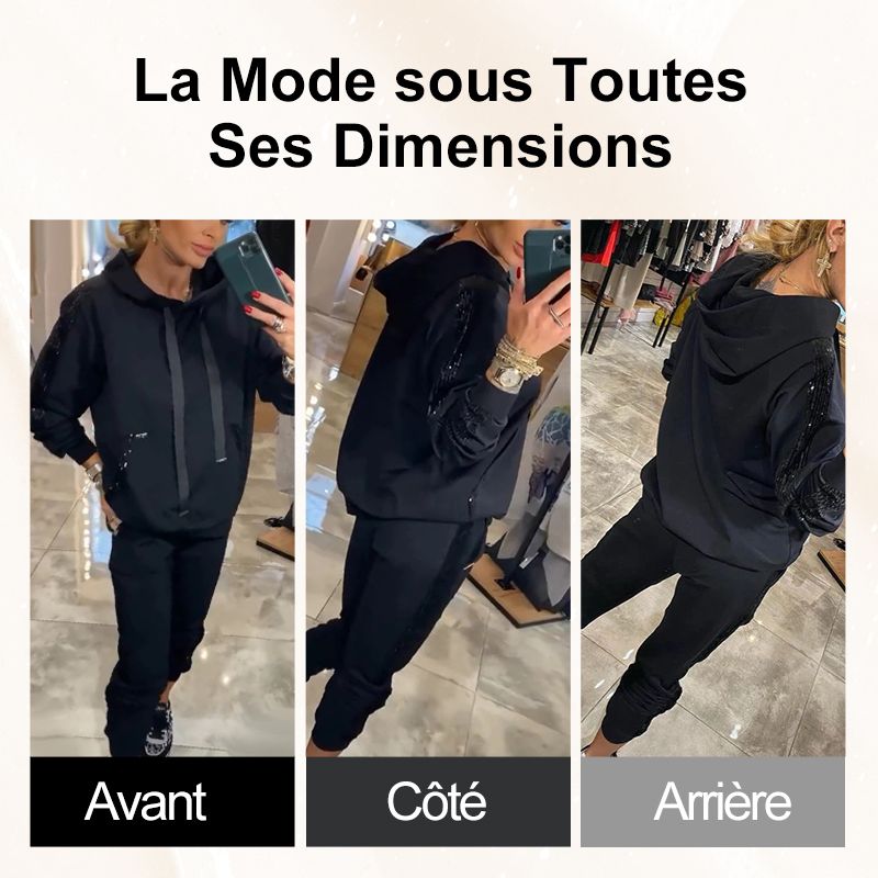 🌷Limited Time Half Price - 2-Piece Drawstring Hooded Top and Pants 💞 pour femmes
