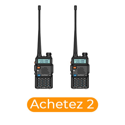 Radio amateur UV-5R longue portée – Walkie-Talkie double bande bidirectionnel