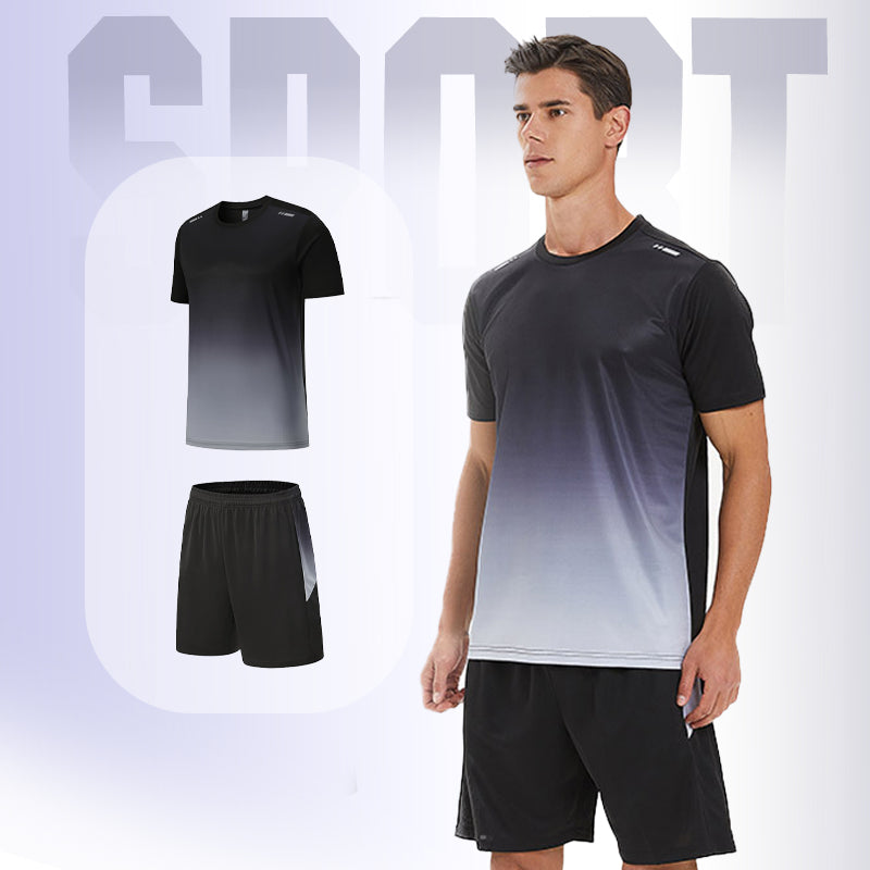 Ensemble de sport homme – T-shirt et short amples, respirants et à séchage rapide