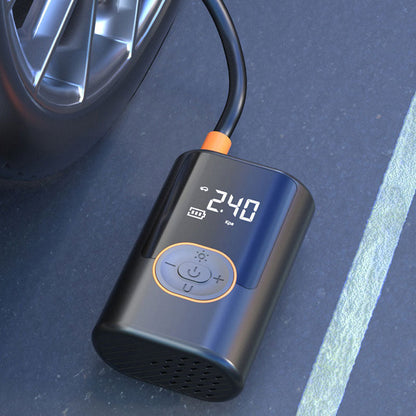 Gonfleur de Pneus Portable Multifonction avec Lumière LED – Compact et Puissant