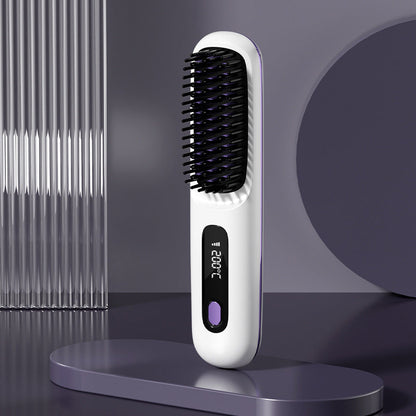 🔥 Offre spéciale : 50 % de réduction 💁‍♀️ Peigne lissant chauffant sans fil en céramique