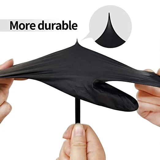 Gants jetables en nitrile noir – 100 pièces, sécurité et hygiène pour le nettoyage domestique