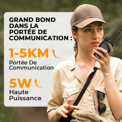 Radio amateur UV-5R longue portée – Walkie-Talkie double bande bidirectionnel