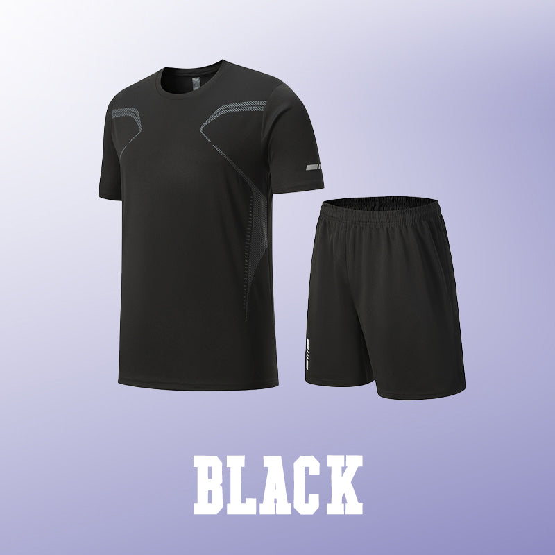 Ensemble de sport homme – T-shirt et short amples, respirants et à séchage rapide