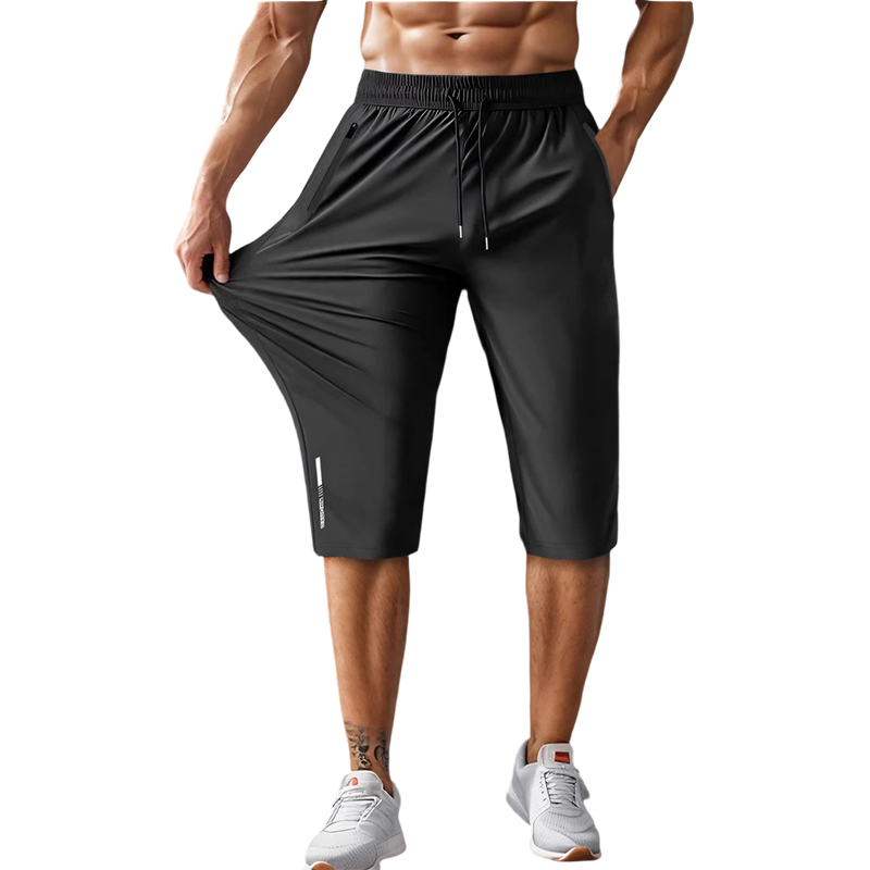 🩳 -50 % pour une durée limitée ! 💨 Pantalon capri de sport à séchage rapide pour homme – extensible, poches avec fermeture éclair, polyvalent 🏃‍♂️