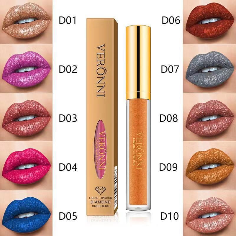 Offre hivernale exclusive : 1 acheté = 1 offert – Rouge à lèvres liquide pailleté métallisé Diamond
