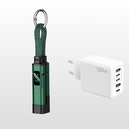 💐50% DE RÉDUCTION ! 🔌 Câble de charge 4 en 1 avec affichage numérique et anneau porte-clés – charge rapide, résistant aux nœuds et compact ⚡🔑【Offre Limitée】