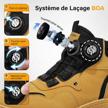 ⏳Offre spéciale limitée dans le temps⏰Chaussures de travail à boucle pivotante pour hommes (imperméables, antidérapantes, confortables et respirantes)