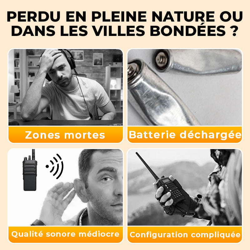 Radio amateur UV-5R longue portée – radio bidirectionnelle double bande Walkie-Talkie