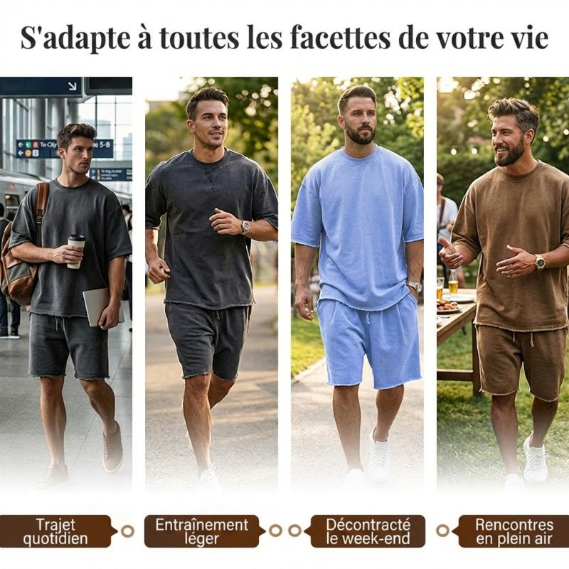 👕50 % DE RÉDUCTION 🏃 | Ensemble de sport sans manches pour homme – Coupe décontractée et évacuation de l'humidité