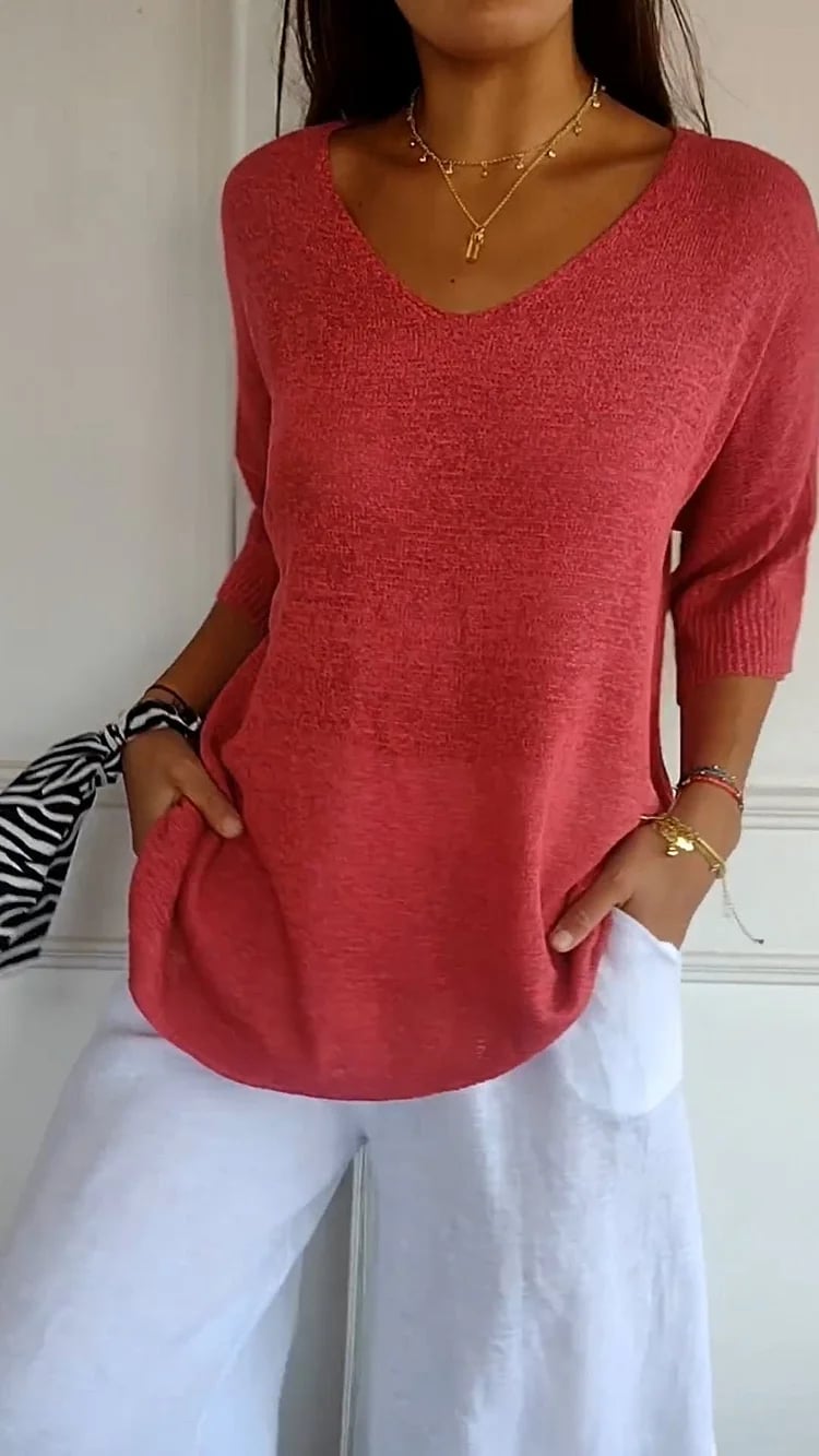 💫 Indispensable 2026 | Haut Polyvalent en Tricot | Style Chic Décontracté 💃【Vente Flash -60%】