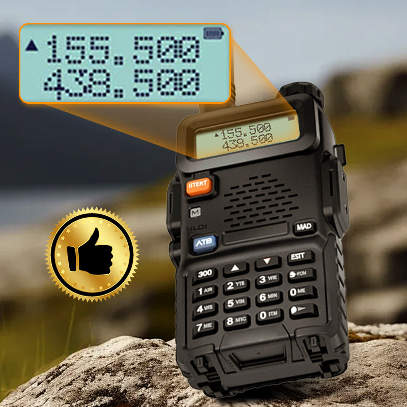 Radio amateur UV-5R longue portée – radio bidirectionnelle double bande Walkie-Talkie