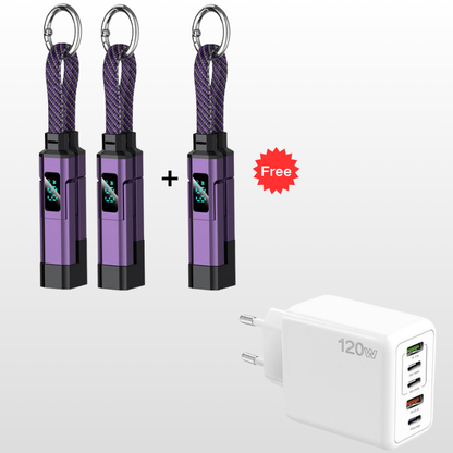 💐50% DE RÉDUCTION ! 🔌 Câble de charge 4 en 1 avec affichage numérique et anneau porte-clés – charge rapide, résistant aux nœuds et compact ⚡🔑【Offre Limitée】