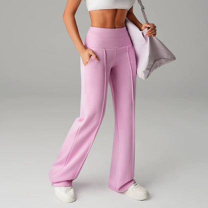 💃 Élégance Quotidienne - Pantalon Droit Femme Tissu Souple - Coupe Ample & Confort Parfait【Offre Spéciale】