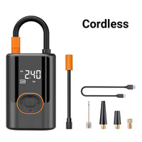 Gonfleur de Pneus Portable Multifonction avec Lumière LED – Compact et Puissant