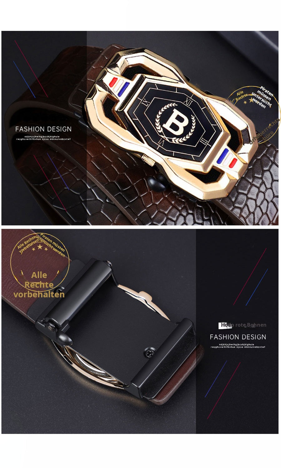 📢📢50 %  DE RÉDUCTION !! ⏰🐊Ceinture en cuir pour homme avec motif crocodile raffiné, boucle automatique et fabriquée en cuir de vachette.