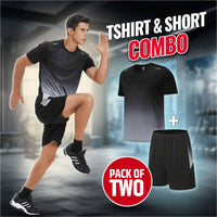 Ensemble de sport homme – T-shirt et short amples, respirants et à séchage rapide