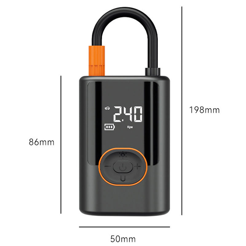 Gonfleur de Pneus Portable Multifonction avec Lumière LED – Compact et Puissant