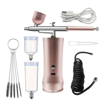 🎨 Kit d’aérographe sans fil avec compresseur intégré – Parfait pour maquillage, modélisme, art et customisation