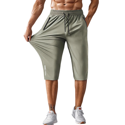 🩳 -50 % pour une durée limitée ! 💨 Pantalon capri de sport à séchage rapide pour homme – extensible, poches avec fermeture éclair, polyvalent 🏃‍♂️