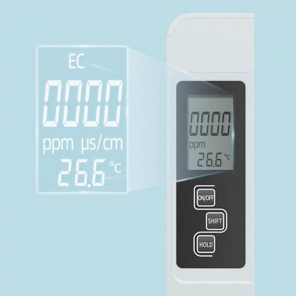 Testeur de Qualité d'Eau 3 en 1 – Mesure TDS, EC et Température (Vente Directe d'Usine)