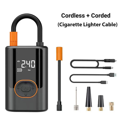 Gonfleur de Pneus Portable Multifonction avec Lumière LED – Compact et Puissant