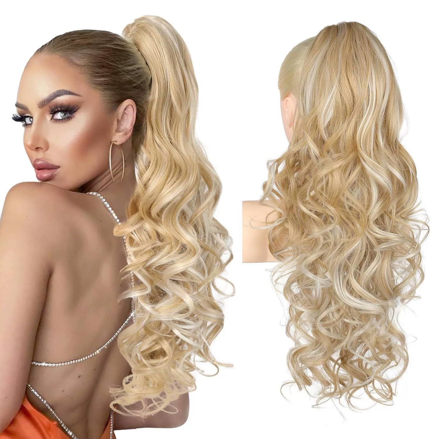 💜 Extension de queue de cheval ondulée à clip – Promo limitée, 50 % de réduction 💜