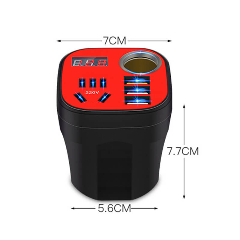 Convertisseur et Chargeur QC Type-C pour Voiture, Monté sur Tableau de Bord