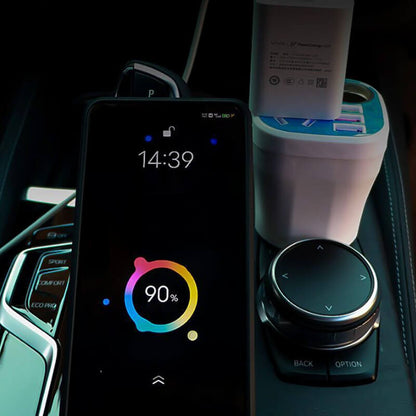 Convertisseur et Chargeur QC Type-C pour Voiture, Monté sur Tableau de Bord