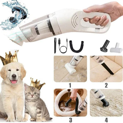 🔥 Aspirateur à main pour animaux domestiques — léger et portable — 3 accessoires inclus — Profitez de 50 % de réduction dès maintenant