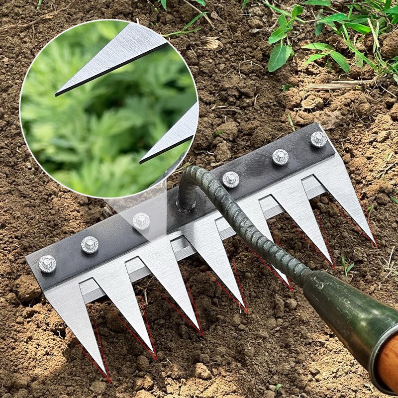 💎 Économisez 50% sur le Râteau de Désherbage en Acier au Carbone — 5/6/7/8 Dents, Anti-Rouille et Polyvalent pour le Jardin 🌿🪛