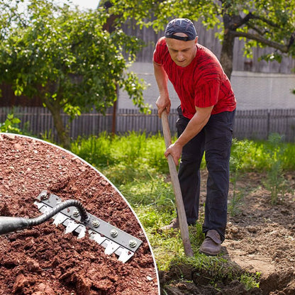 💎 Économisez 50% sur le Râteau de Désherbage en Acier au Carbone — 5/6/7/8 Dents, Anti-Rouille et Polyvalent pour le Jardin 🌿🪛