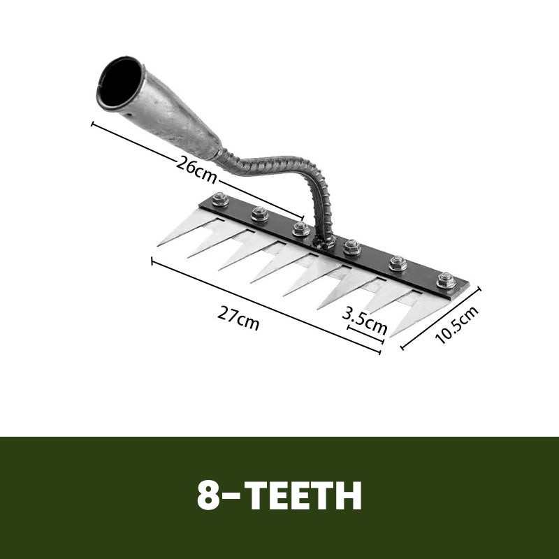 💎 Économisez 50% sur le Râteau de Désherbage en Acier au Carbone — 5/6/7/8 Dents, Anti-Rouille et Polyvalent pour le Jardin 🌿🪛