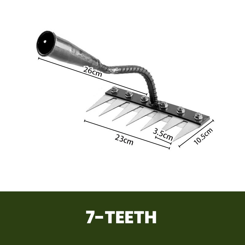 💎 Économisez 50% sur le Râteau de Désherbage en Acier au Carbone — 5/6/7/8 Dents, Anti-Rouille et Polyvalent pour le Jardin 🌿🪛