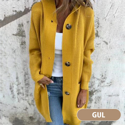 🥳Chaude vente 55% de réduction🌸Veste en tricot à boutons avec capuche pour femmes